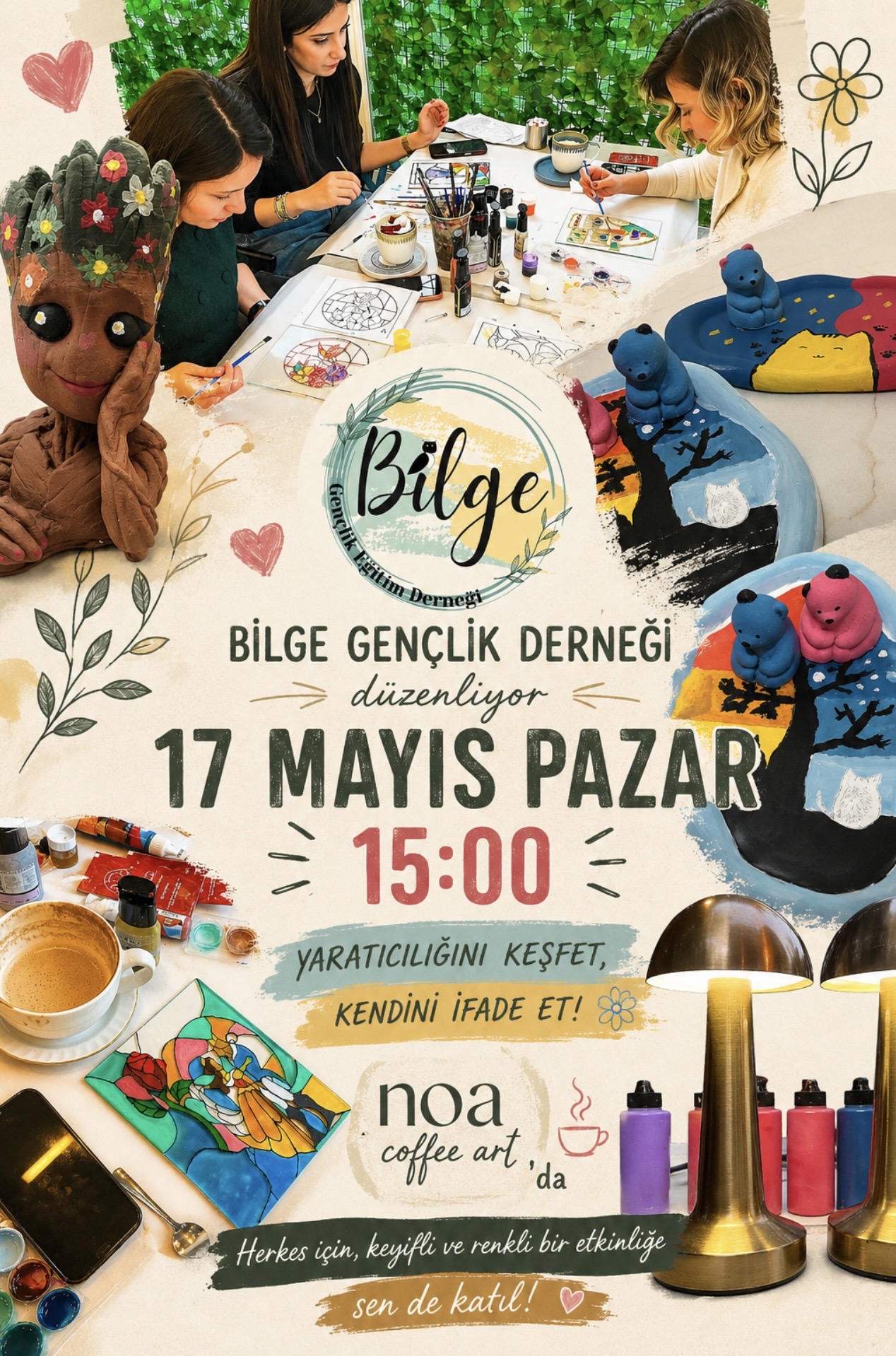 Bilge Gençlik sanat etkinliği afişi