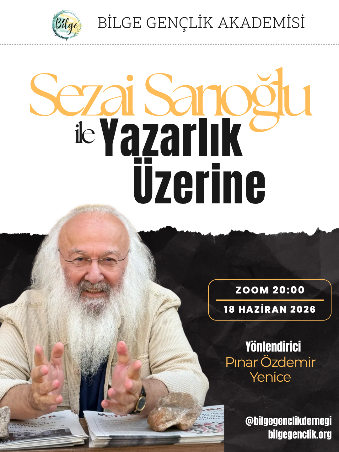 Sezai Sarıoğlu ile Yazarlık Üzerine afişi